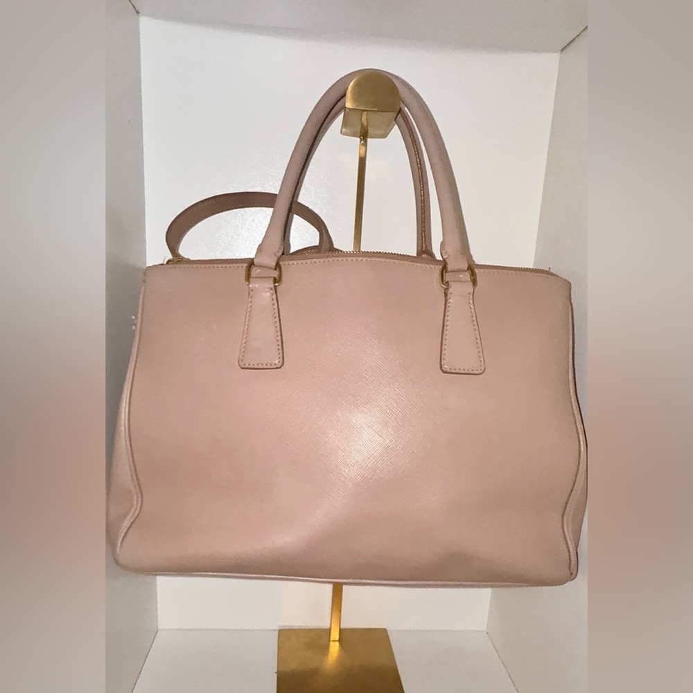 Prada Blush Pink Saffiano Satchel with Gold Hardware - Picture 5 of 15